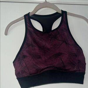 Lucy Black and Purple Sports Bra
